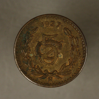 Mexico 1927 mo 5 c Toned UNC