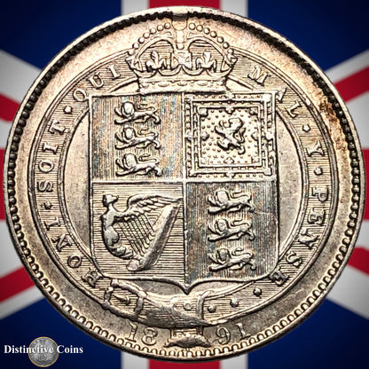 Great Britain 1891 British One Shilling GB0587