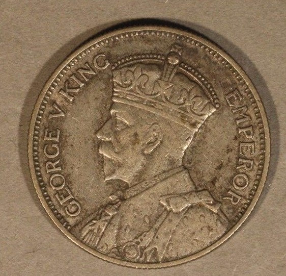1935 New Zealand Silver Shilling Circulated     