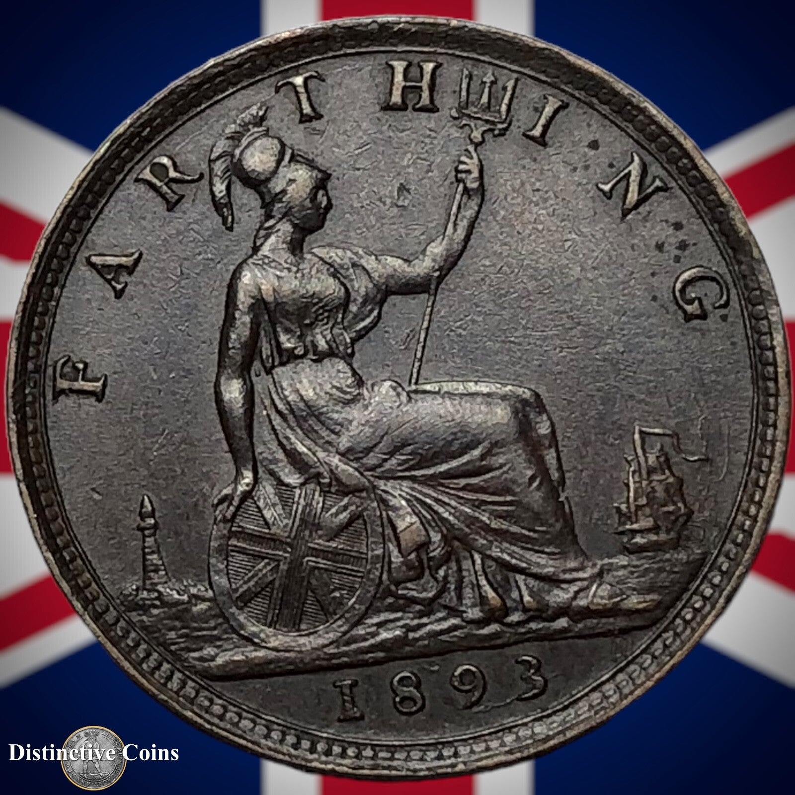 Great Britain 1893 Farthing 1/4d GB4349