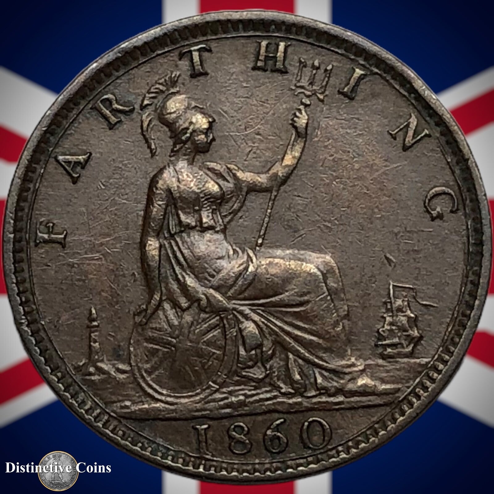 Great Britain 1860 Farthing 1/4d GB3481