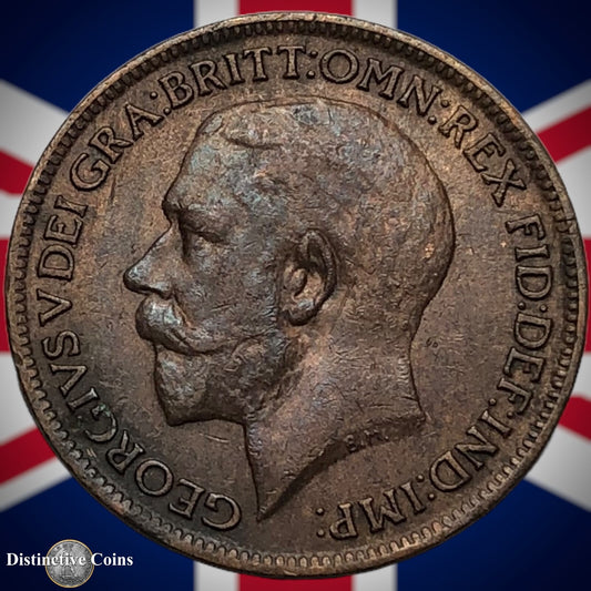 Great Britain 1918 Farthing 1/4d GB4692