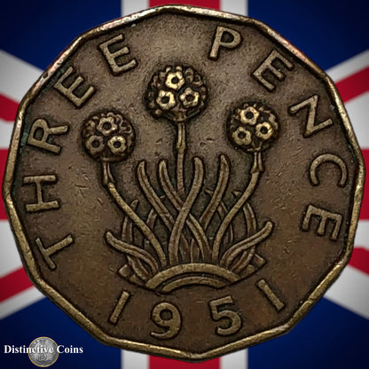 Great Britain 1951 Three Pence GB2500