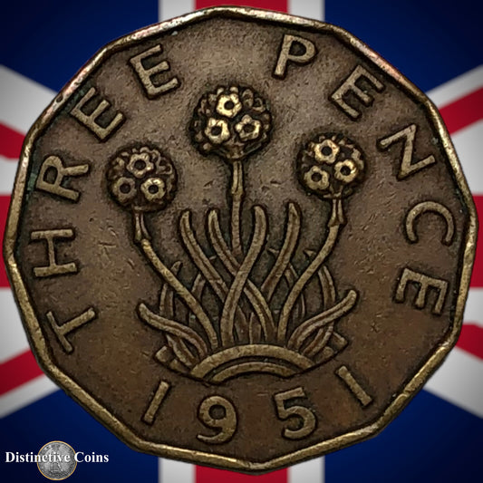 Great Britain 1951 Three Pence GB2500