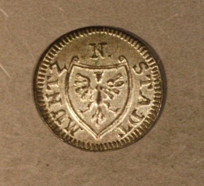 1764 German State Nurnberg 4 Pfennig High Grade Silver