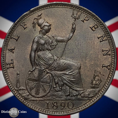 Great Britain 1890 Half Penny 1/2d GB5673