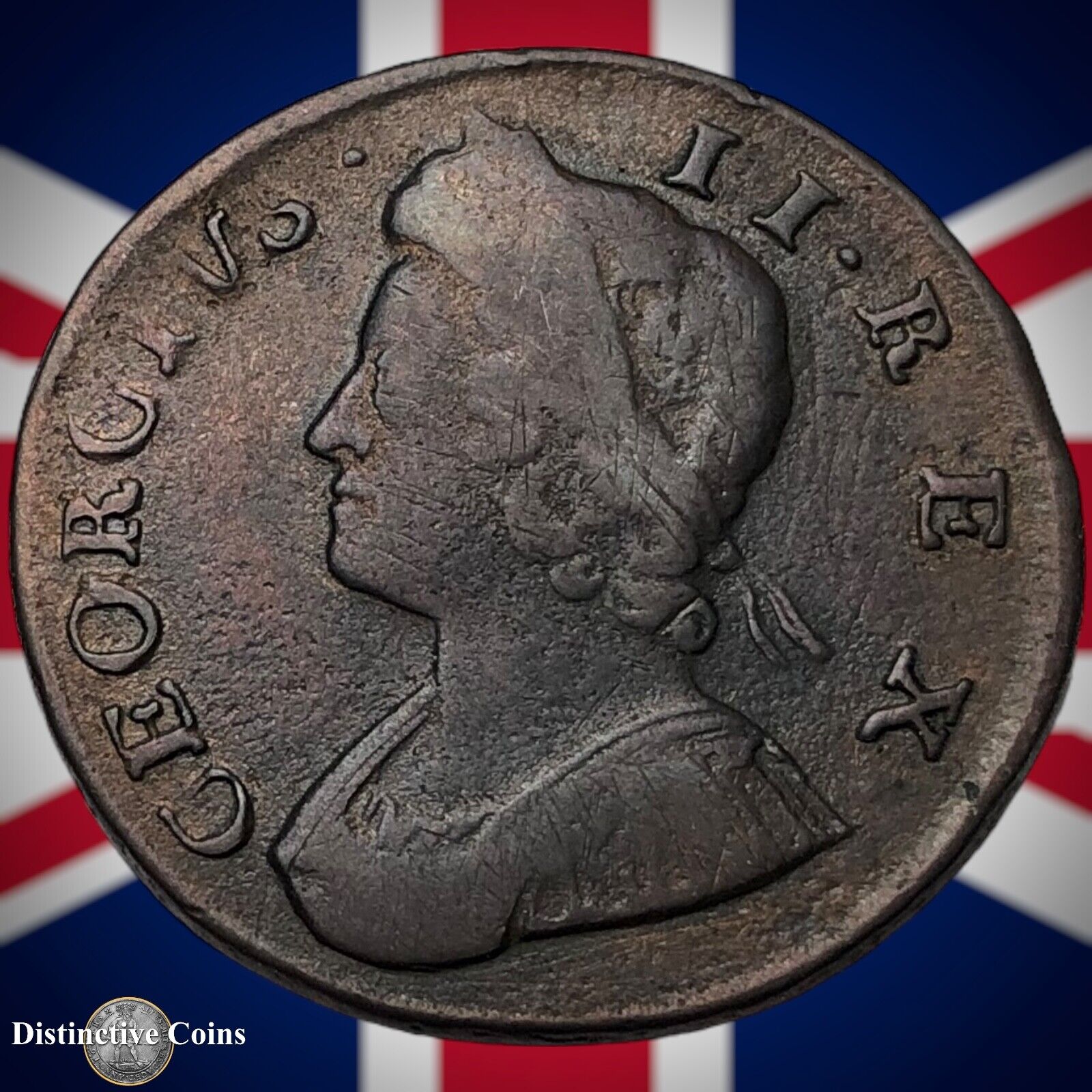 Great Britain 1735 Half Penny 1/2d GB5053