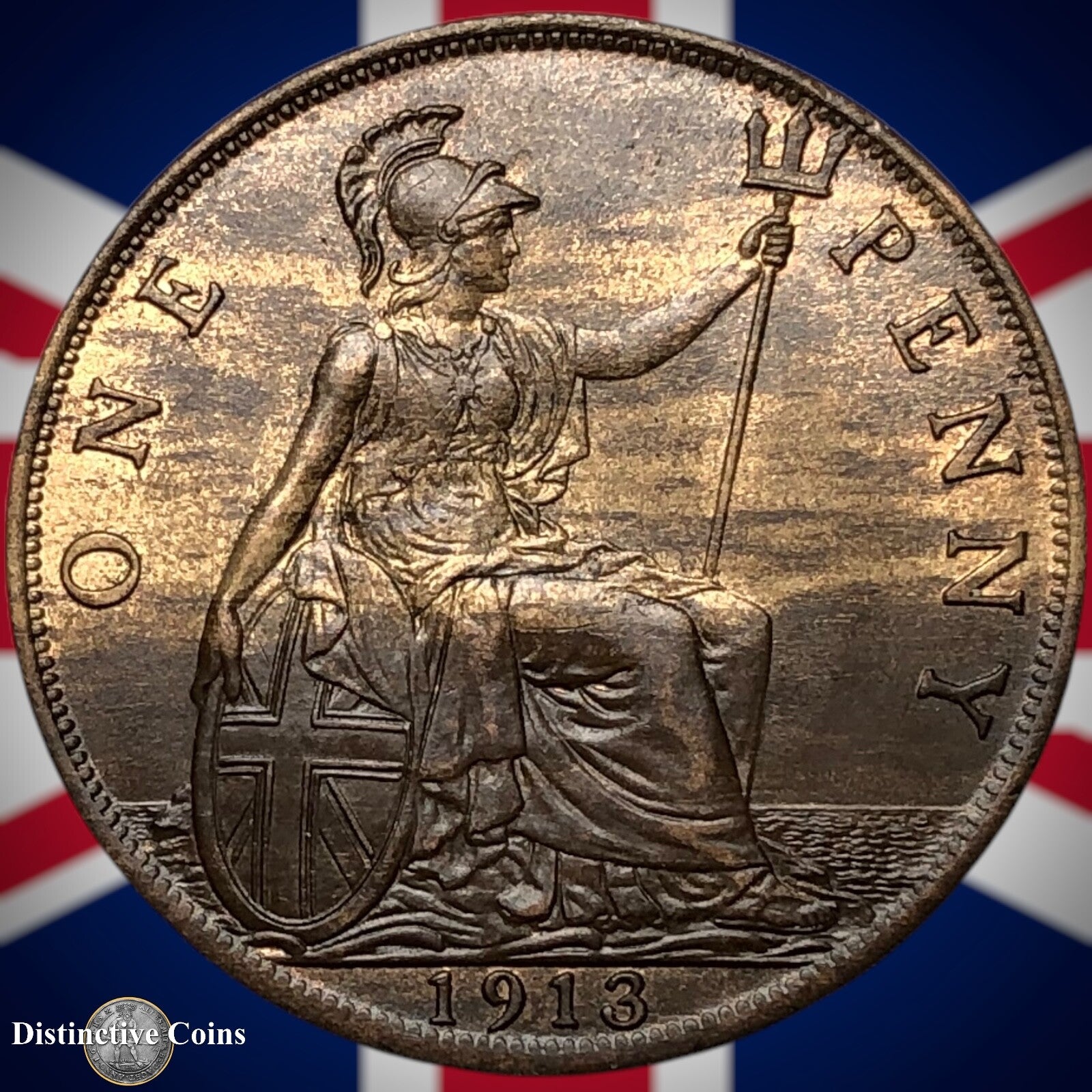 Great Britain 1913 Penny 1d GB6811