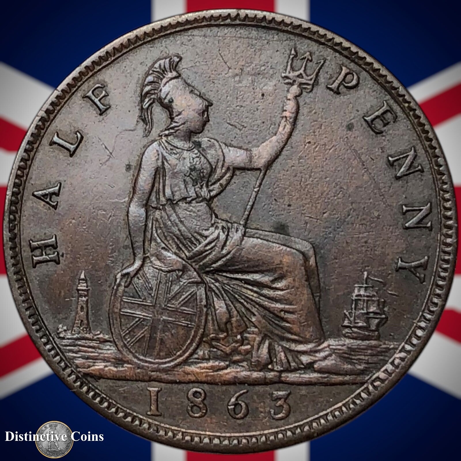 Great Britain 1863 Half Penny 1/2d GB5464