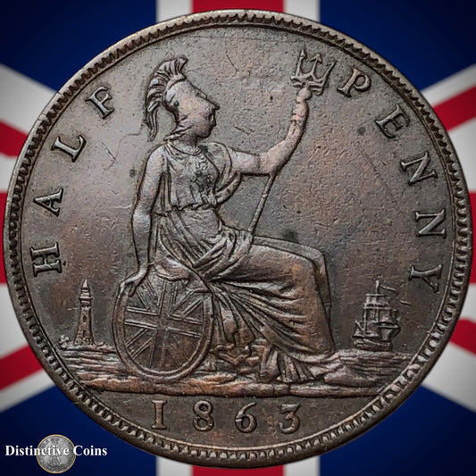 Great Britain 1863 Half Penny 1/2d GB5464