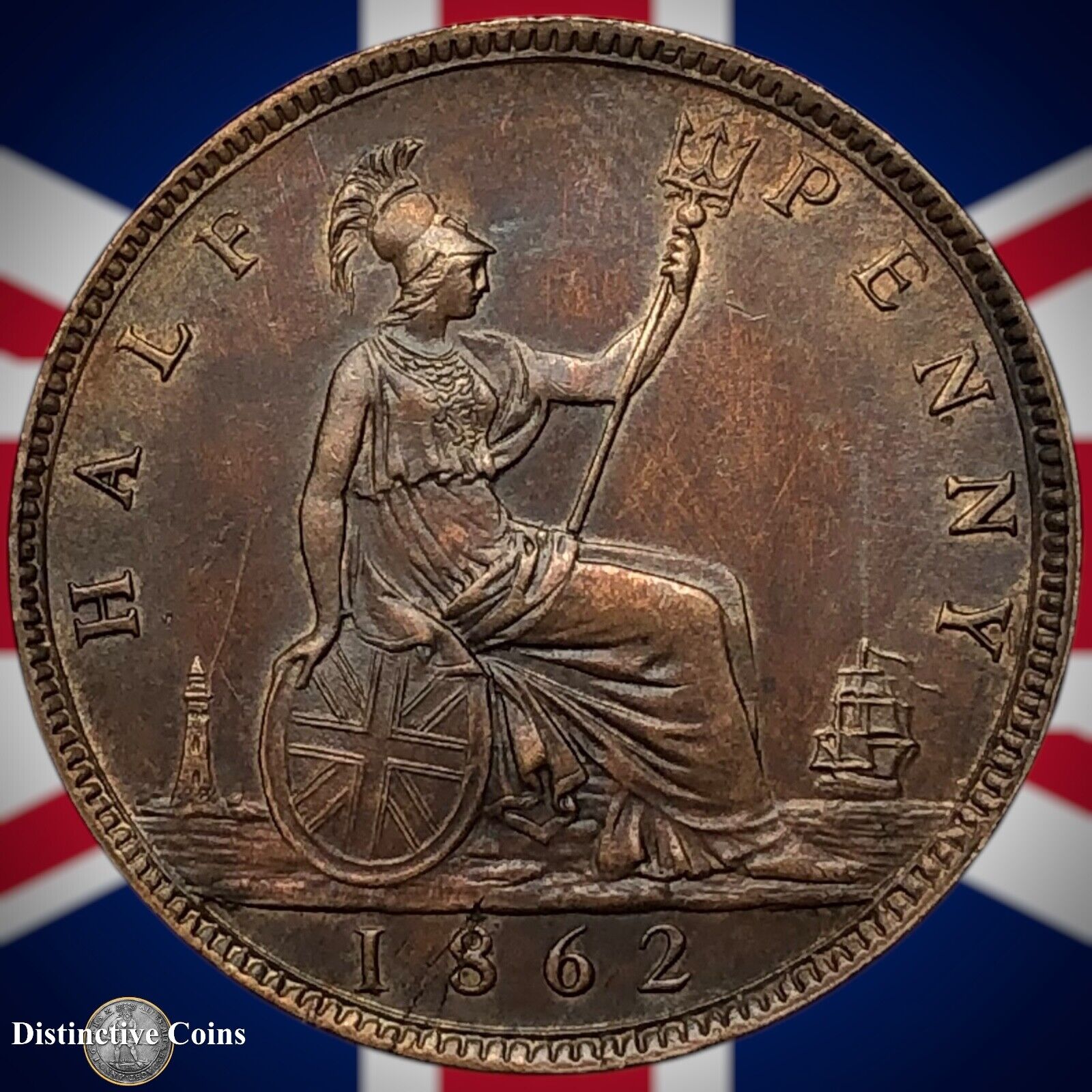 Great Britain 1862 Half Penny 1/2d GB5446