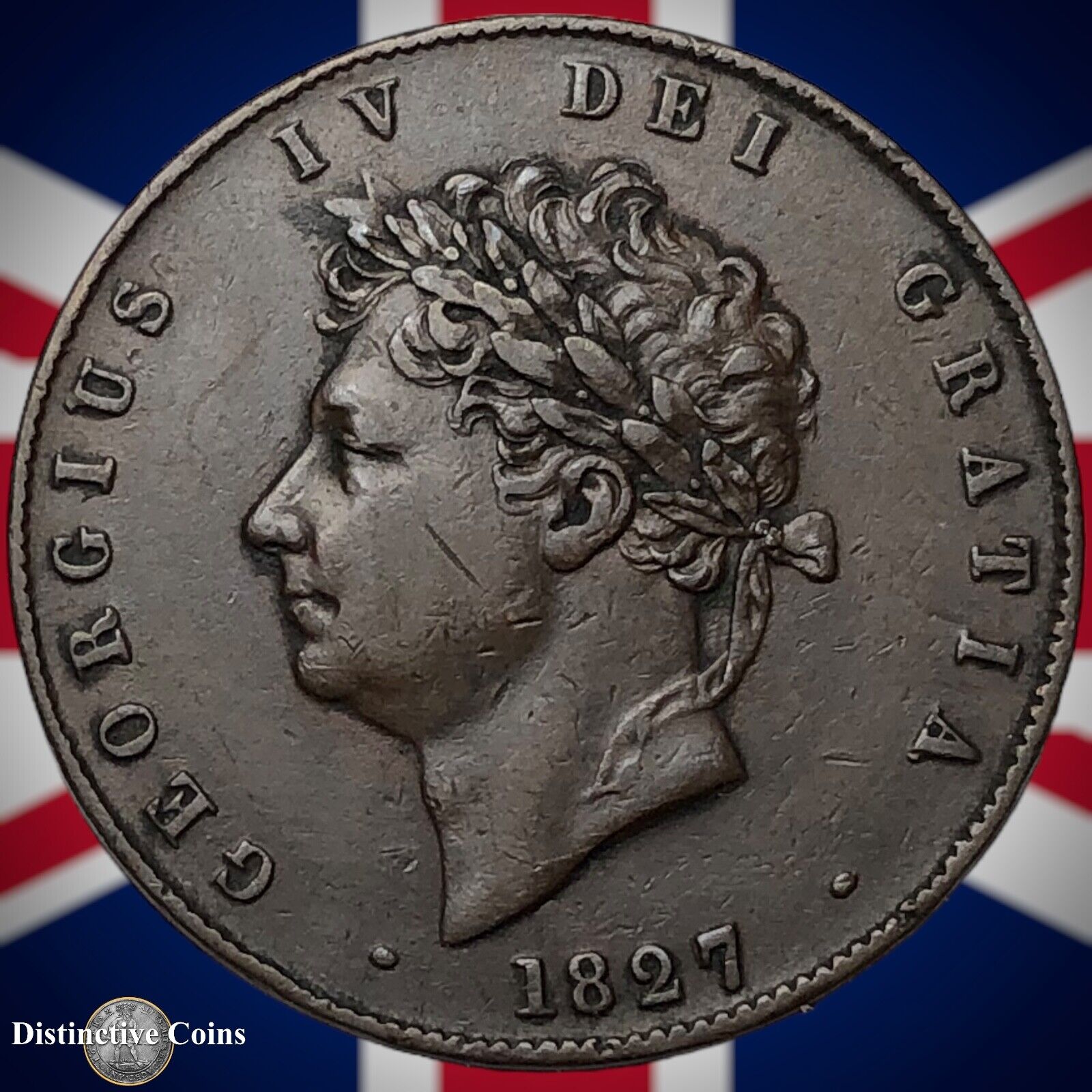 Great Britain 1827 Half Penny 1/2d GB5213