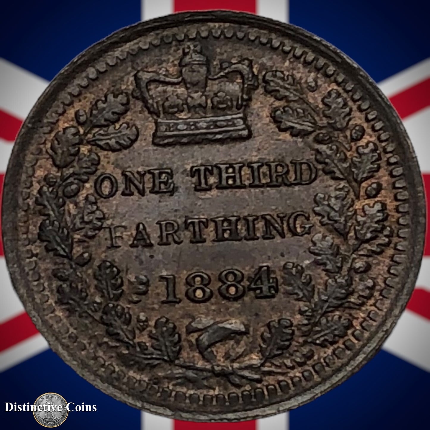 Great Britain 1884 Third Farthing 1/3 Penny GB3022