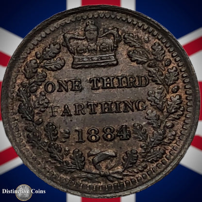 Great Britain 1884 Third Farthing 1/3 Penny GB3022