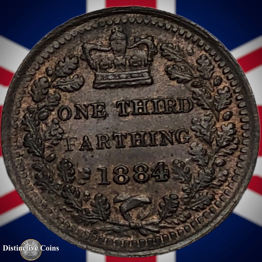 Great Britain 1884 Third Farthing 1/3 Penny GB3022