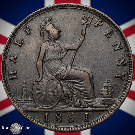 Great Britain 1861 Half Penny 1/2d GB5385