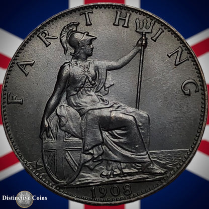 Great Britain 1908 Farthing 1/4d GB4610
