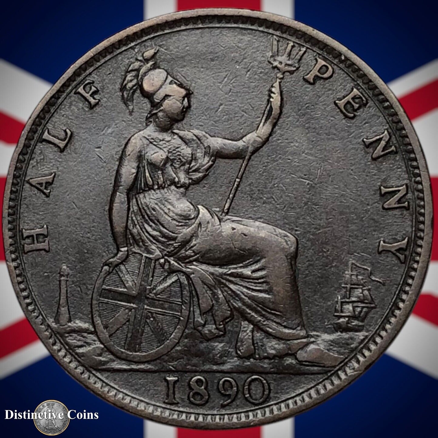 Great Britain 1890 Half Penny 1/2d GB5654