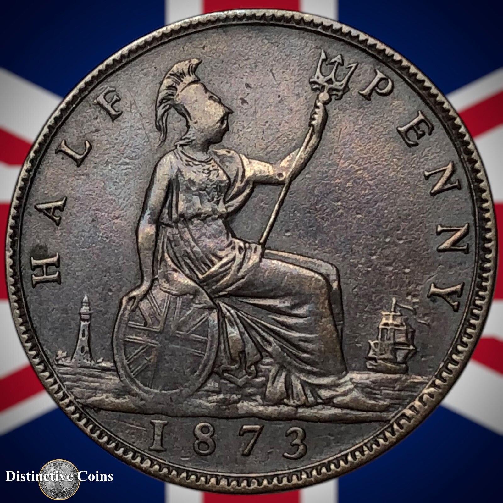 Great Britain 1873 Half Penny 1/2d GB5502