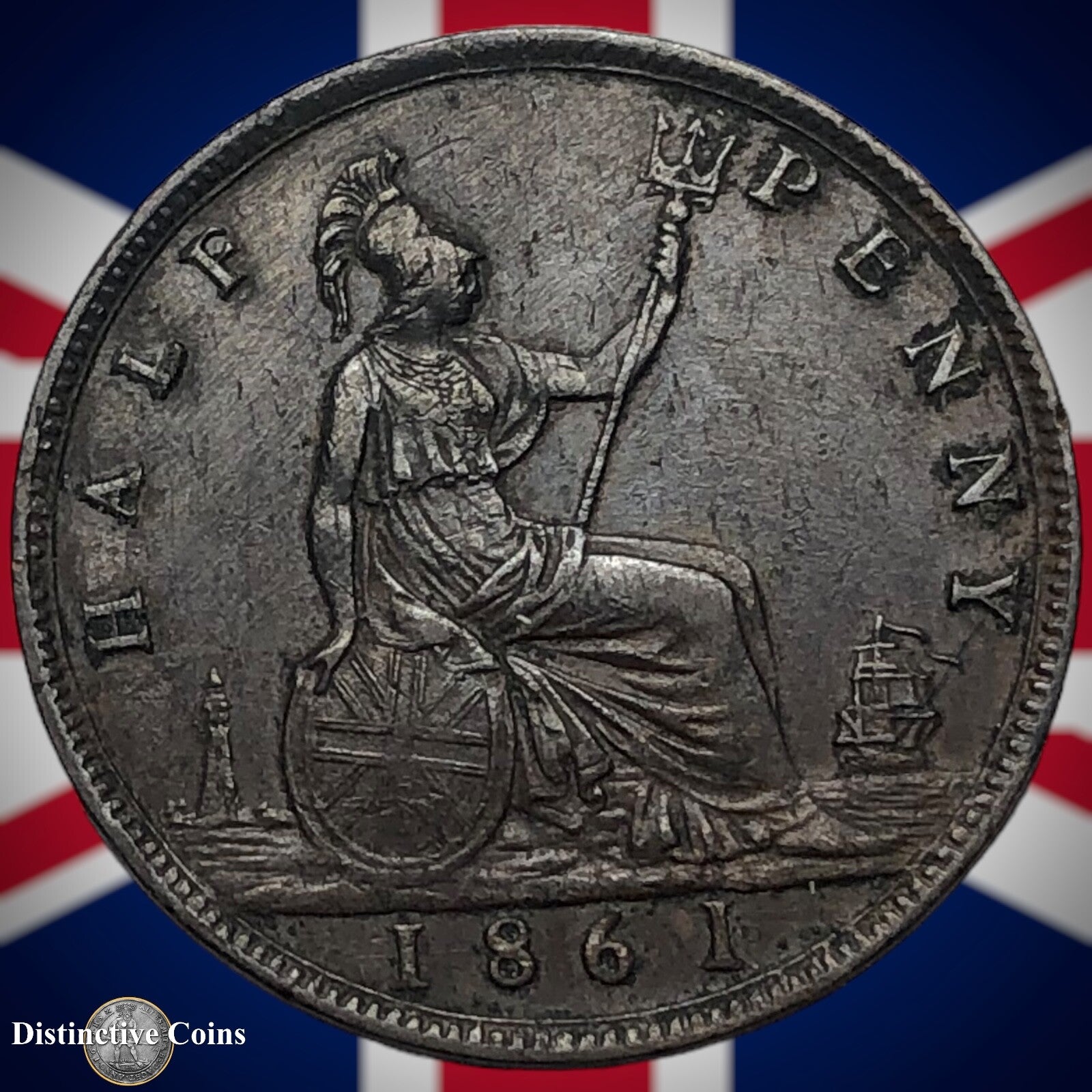 Great Britain 1861 Half Penny 1/2d GB5399