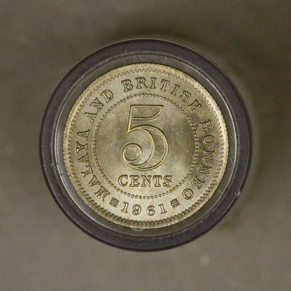 Malaya British Borneo 1958 H 5 Cents Gem BU