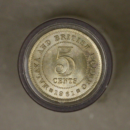 Malaya British Borneo 1958 H 5 Cents Gem BU
