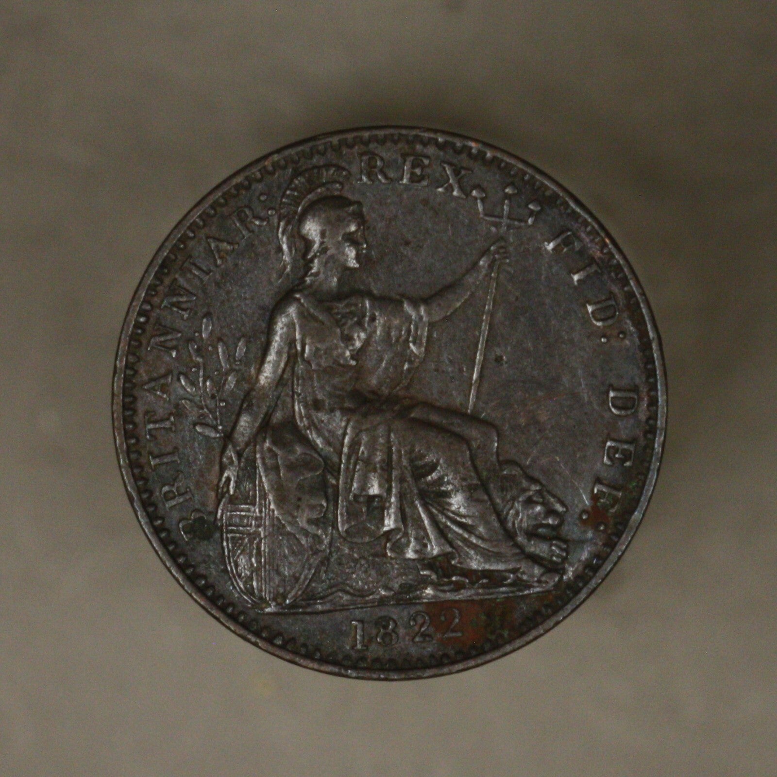 Great Britain 1822 Farthing dark