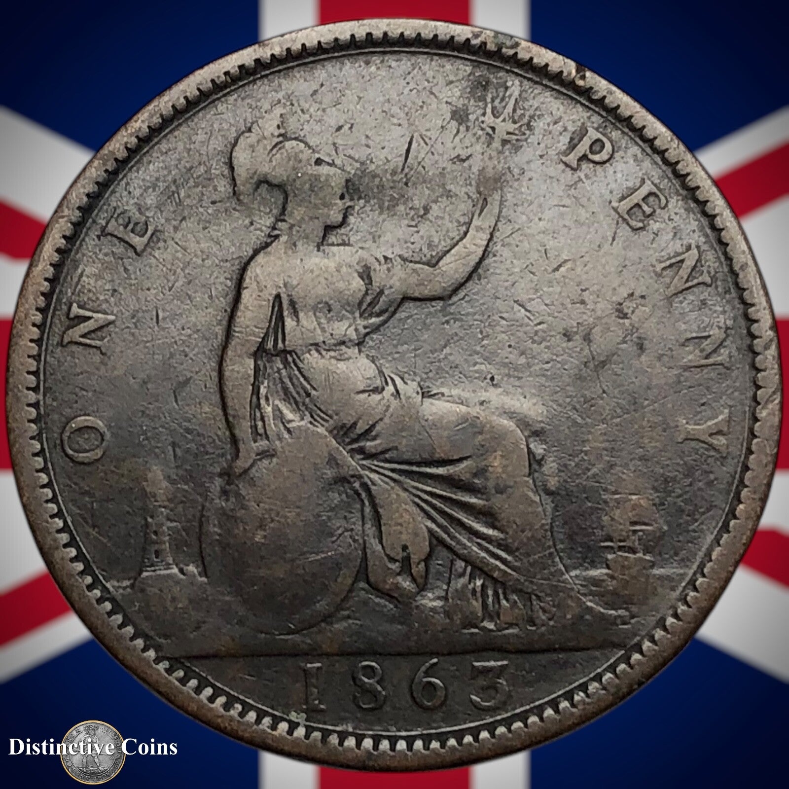 Great Britain 1863 Penny 1d GB6240