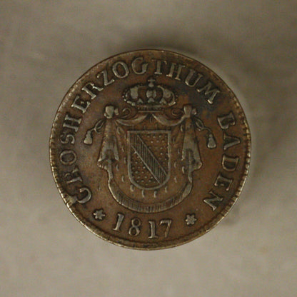 Baden 1817 1/2 half Kreuzer 