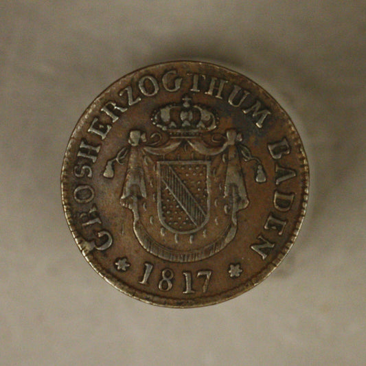 Baden 1817 1/2 half Kreuzer 