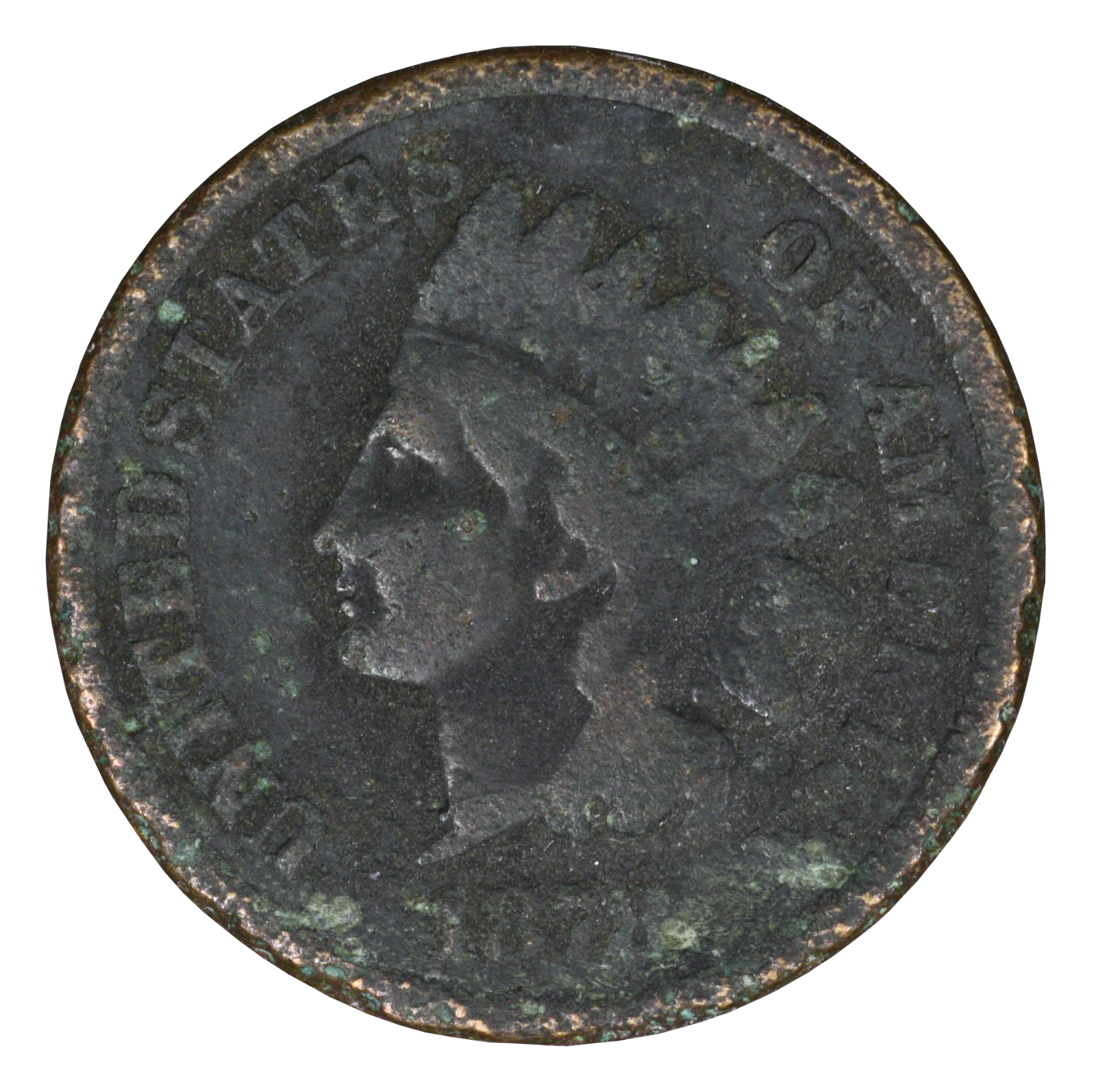 US 1878 Indian Head Penny Porous Low Grade A3423