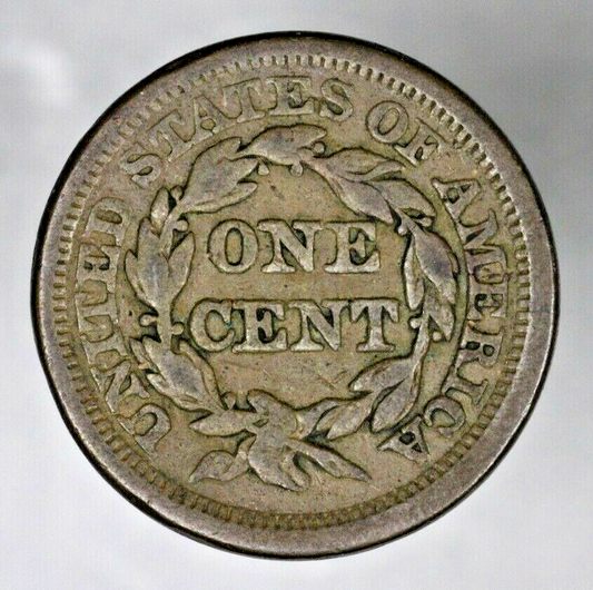 US 1856 Braided Hair Large Cent Slanted 5   A3156