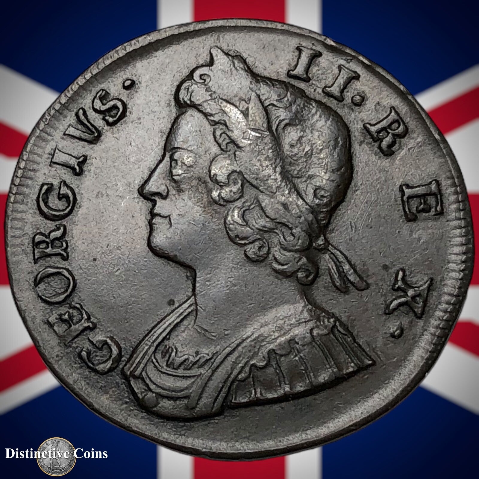 Great Britain 1732 Half Penny 1/2d GB5043