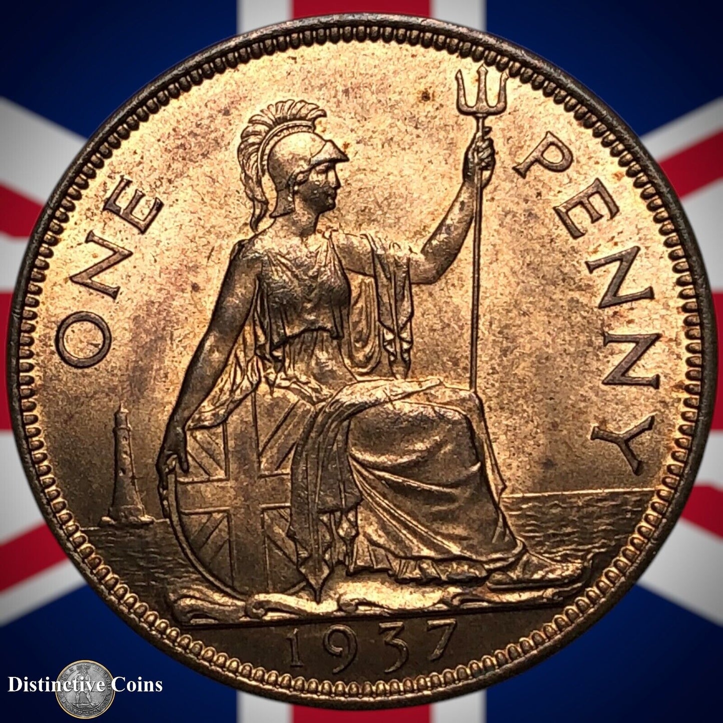 Great Britain 1937 Penny 1d GB7209