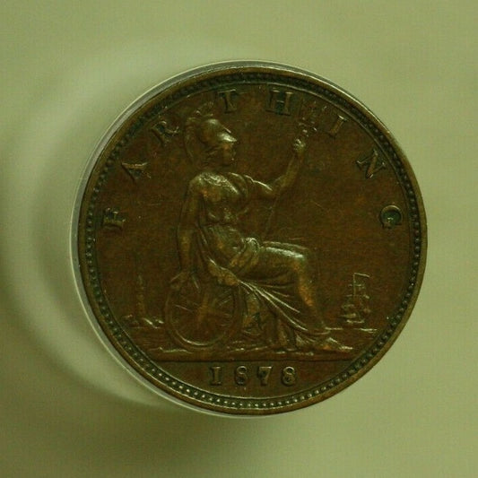 Great Britain 1878 Farthing XF   A277
