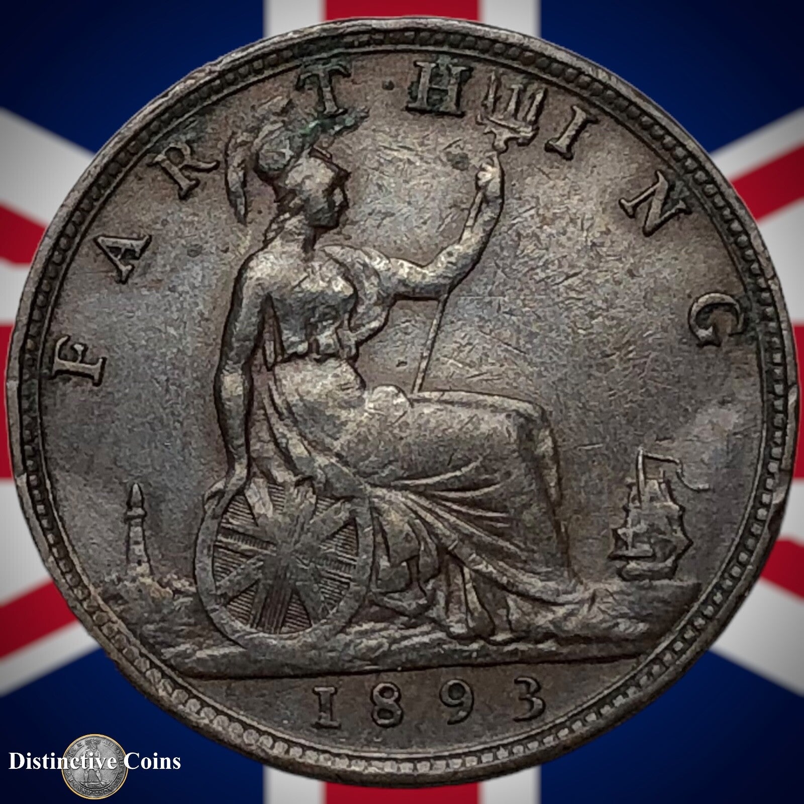 Great Britain 1893 Farthing 1/4d GB4345