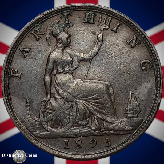 Great Britain 1893 Farthing 1/4d GB4345