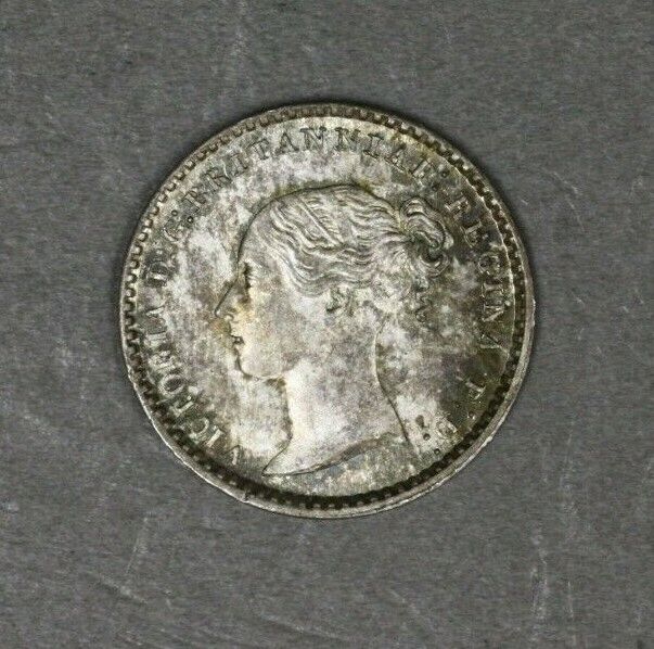 Great Britain 1856 Penny Pleasant Toned Nice UNC Maundy  A3045