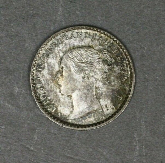 Great Britain 1856 Penny Pleasant Toned Nice UNC Maundy  A3045