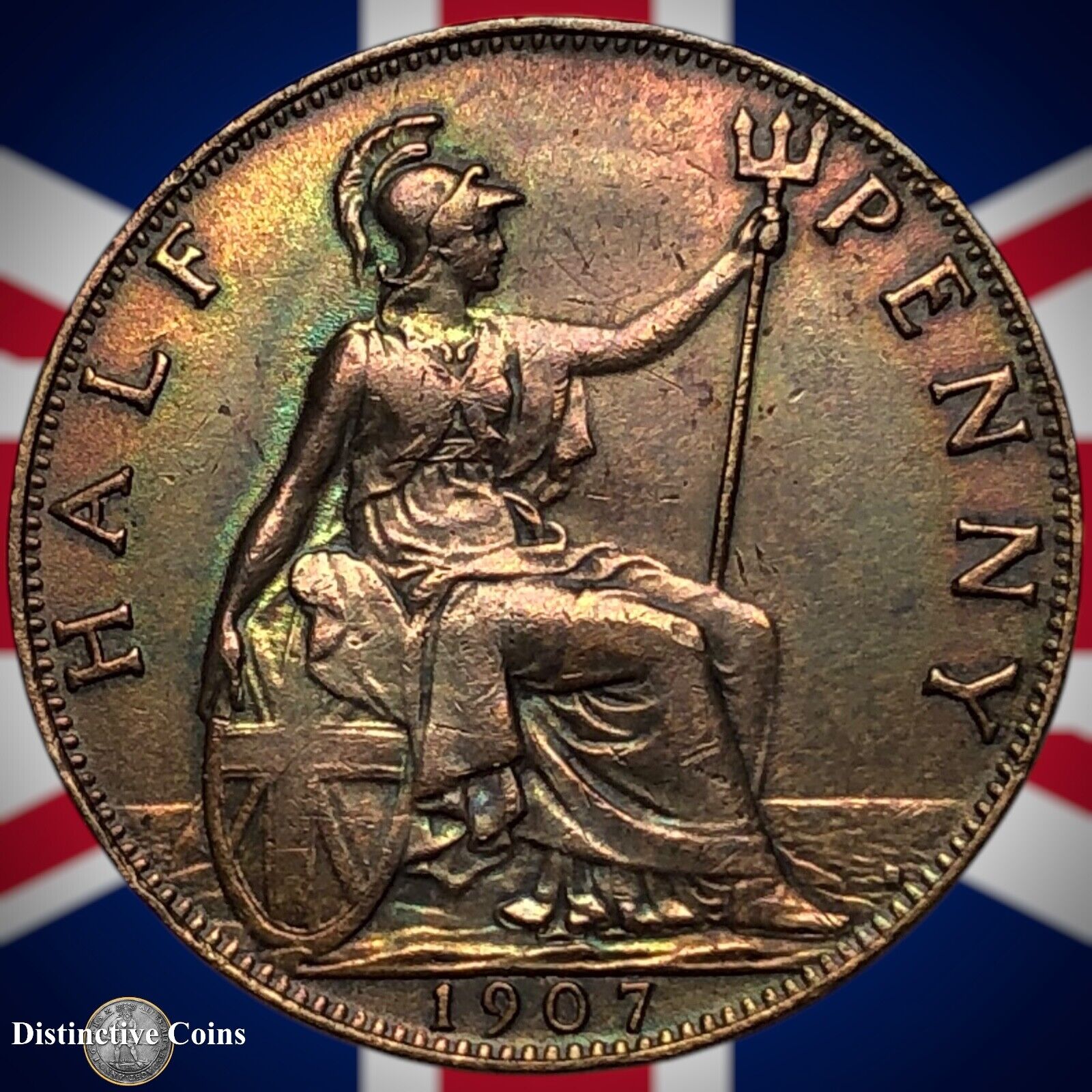 Great Britain 1907 Half Penny 1/2d GB5814