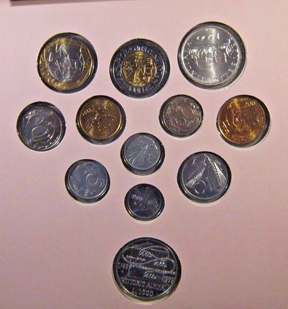 1999 Italy Mint Set 12 Coins Uncirculated Vic Alfieri  