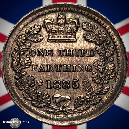 Great Britain 1885 Third Farthing 1/3 Penny GB3028
