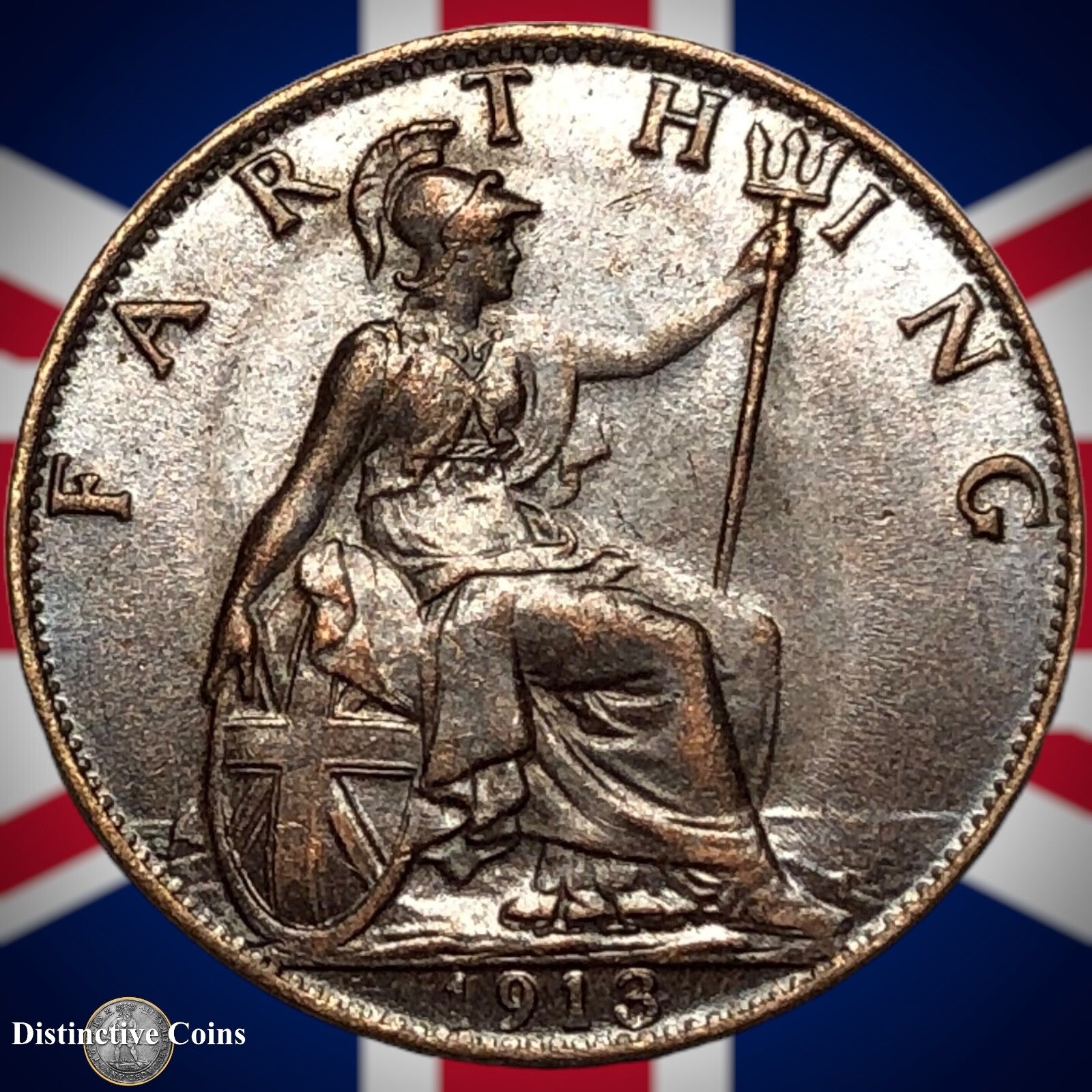 Great Britain 1913 Farthing 1/4d GB4658