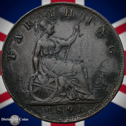 Great Britain 1891 Farthing 1/4d GB4301