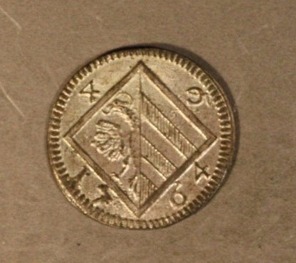 1764 German State Nurnberg 4 Pfennig High Grade Silver
