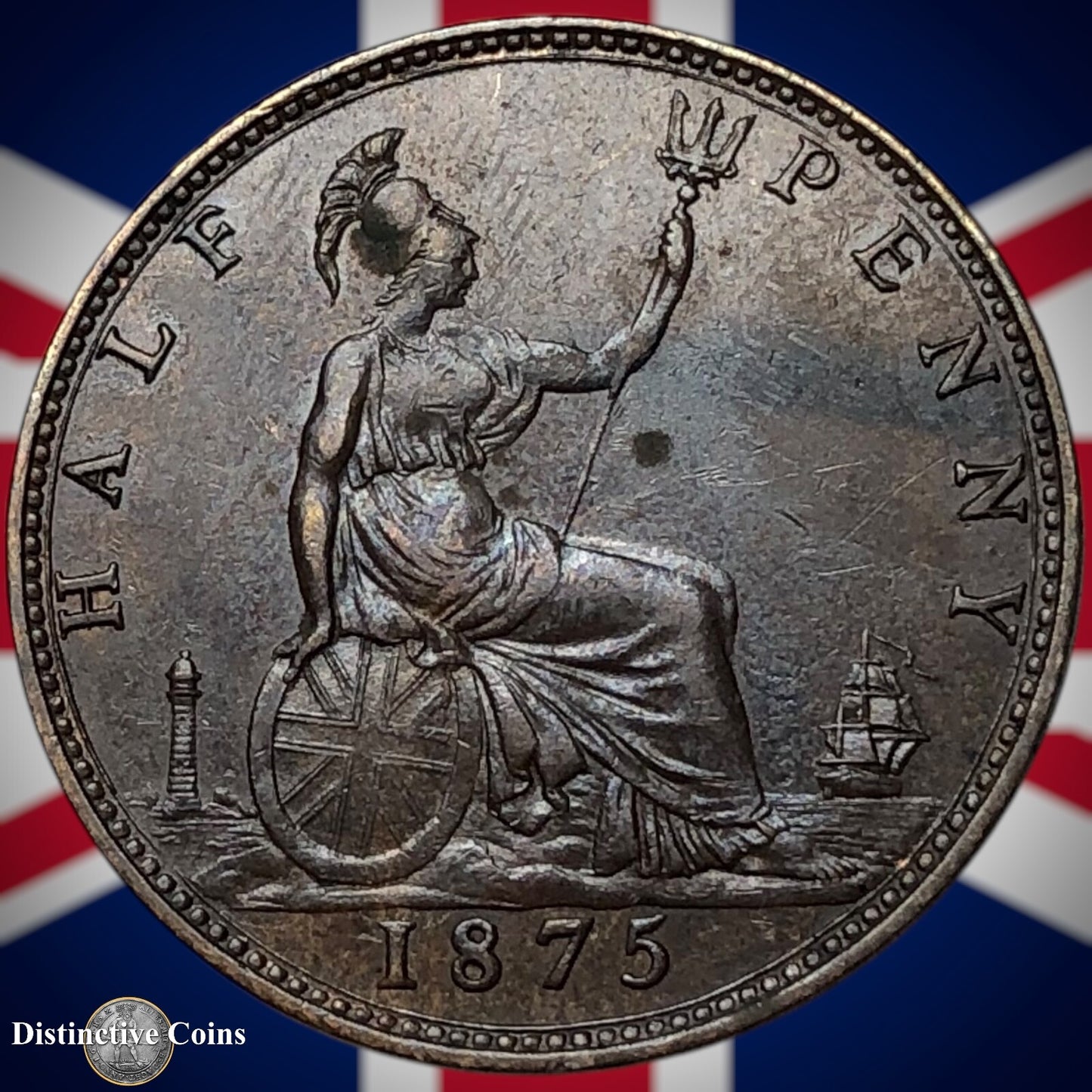 Great Britain 1875 Half Penny 1/2d GB5518