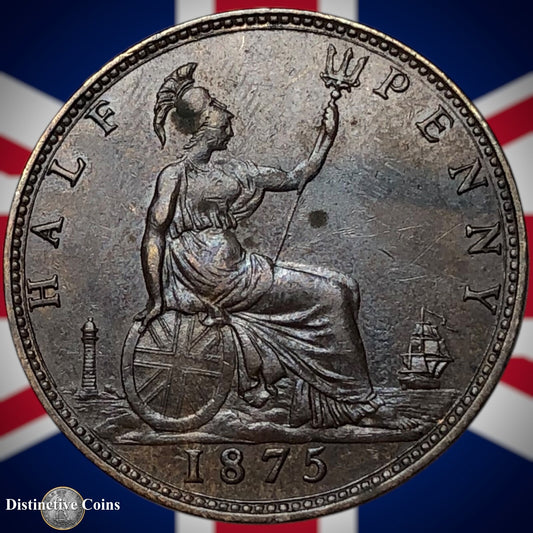 Great Britain 1875 Half Penny 1/2d GB5518