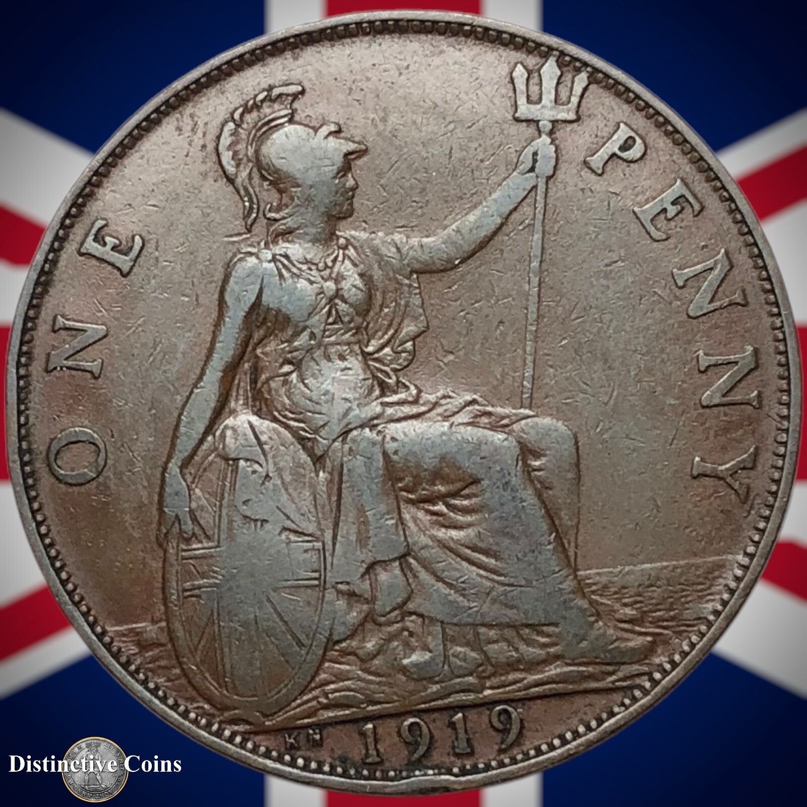 Great Britain 1919 KN Penny 1d GB6934