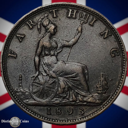 Great Britain 1893 Farthing 1/4d GB4346