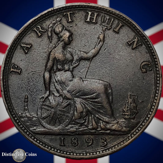 Great Britain 1893 Farthing 1/4d GB4346